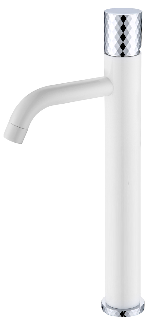 Смеситель для раковины-чаши Boheme Stick 122-WCR 160×45×331 мм, цвет белый глянцевый — Основное изображение