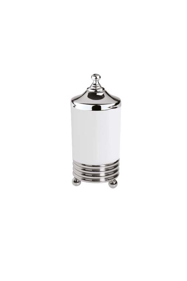 Стакан для ватных дисков Boheme Hermitage 10394 15×8×8 см, цвет хром — Основное изображение