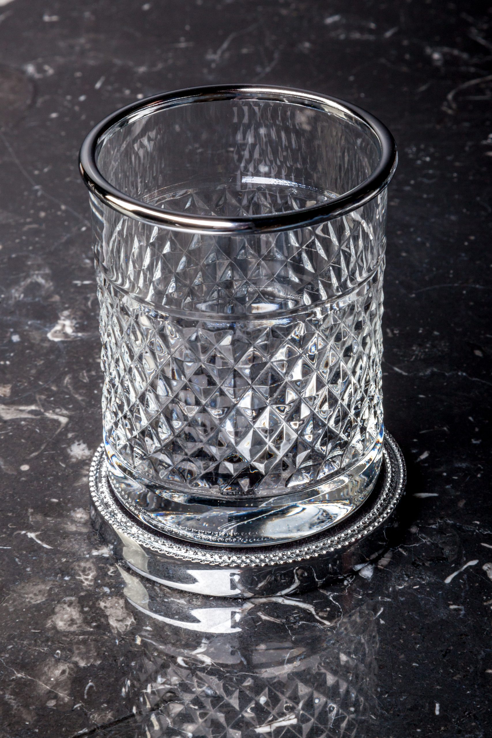 Стакан для ванной Boheme Murano Cristal 10217 8×8×10 см, цвет хром — Основное изображение