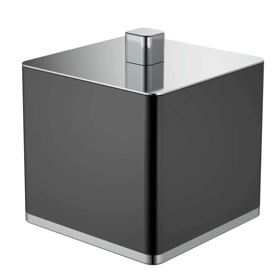 Стакан для ватных дисков Boheme Qubic 10964-B-CR 110×121×110 мм, цвет хром
