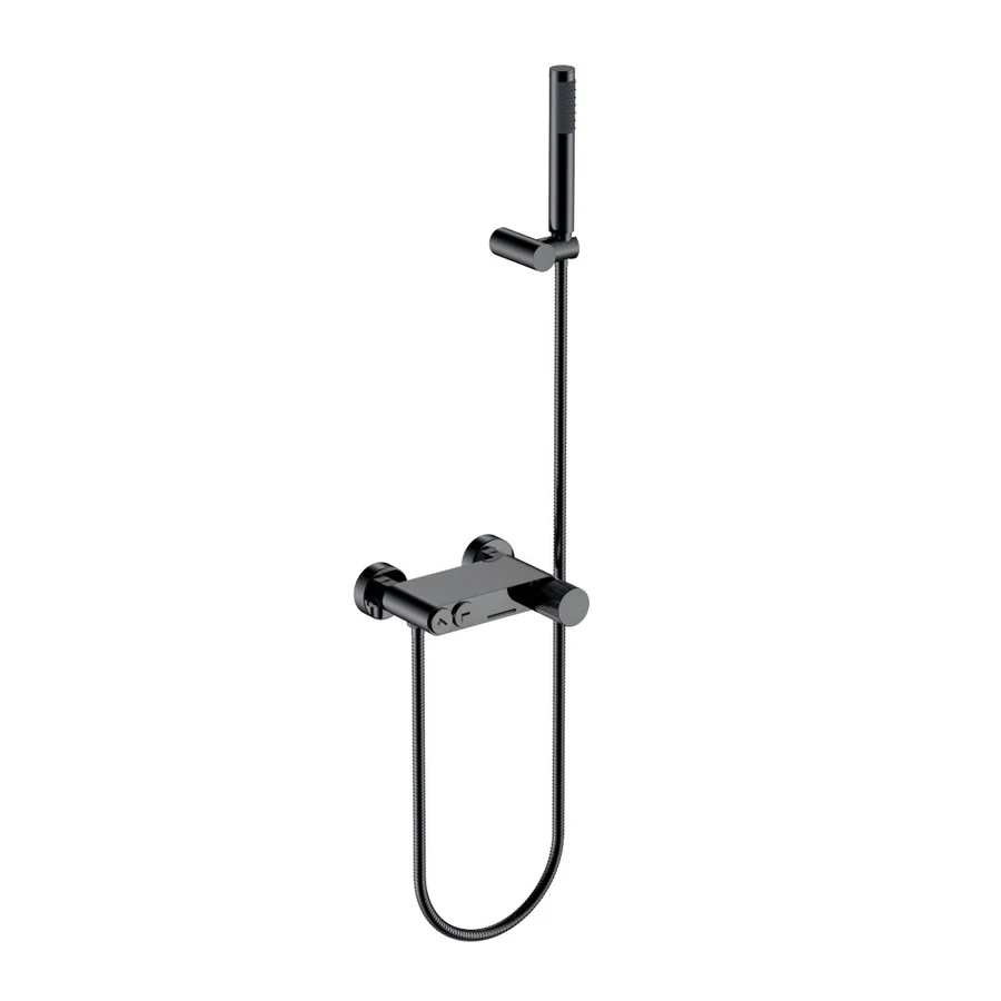 Смеситель для ванны Boheme Stick 123-SGM.3, цвет графитовый глянцевый