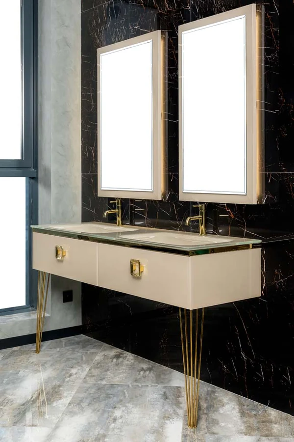 Консоль для раковины Armadi Art Lucido 771-140-GOLD 104×54×6 см, цвет золото