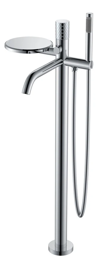 Смеситель для ванны напольный Boheme Stick 129-CRCR 330×320×986 мм, цвет хром