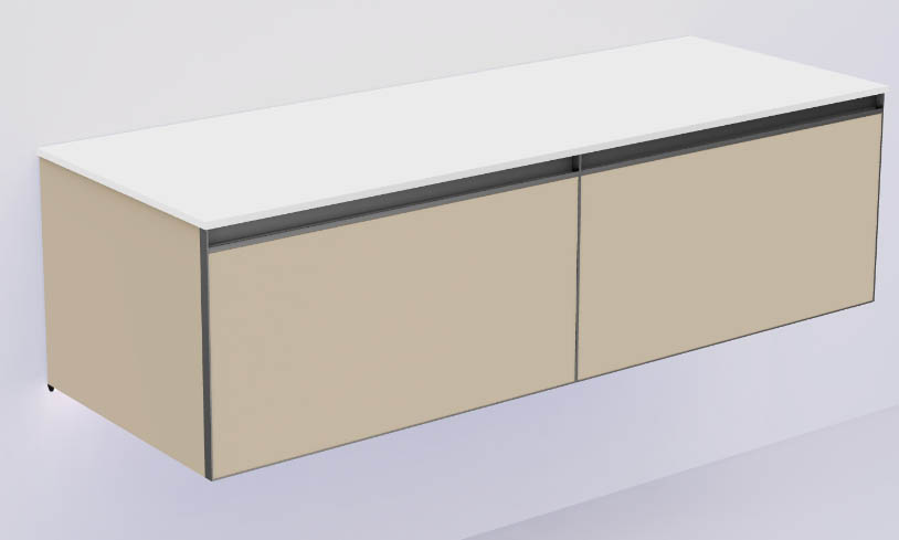 Тумба для ванной Armadi Art Quatro 790-M2-140(70+70)-D-A-LED 140×40 см — Основное изображение