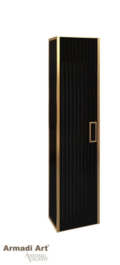 Пенал для ванной Armadi Art Monaco 868-BG 30×35×148 см, цвет черный матовый