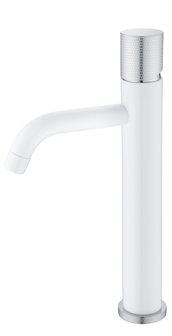 Смеситель для раковины-чаши Boheme Stick 122-WCR.2 160×45×331 мм, цвет белый глянцевый — Основное изображение