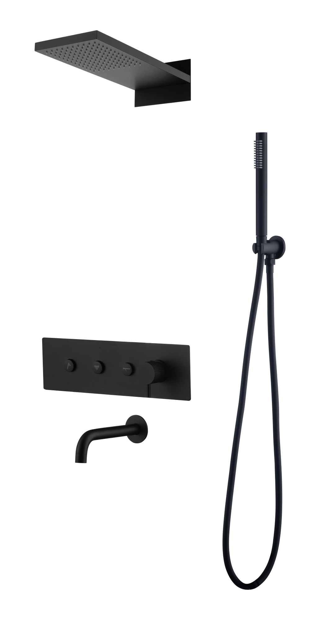 Душевая система Boheme Fusion 130-2-B 55×40×12 см, цвет черный матовый — Основное изображение