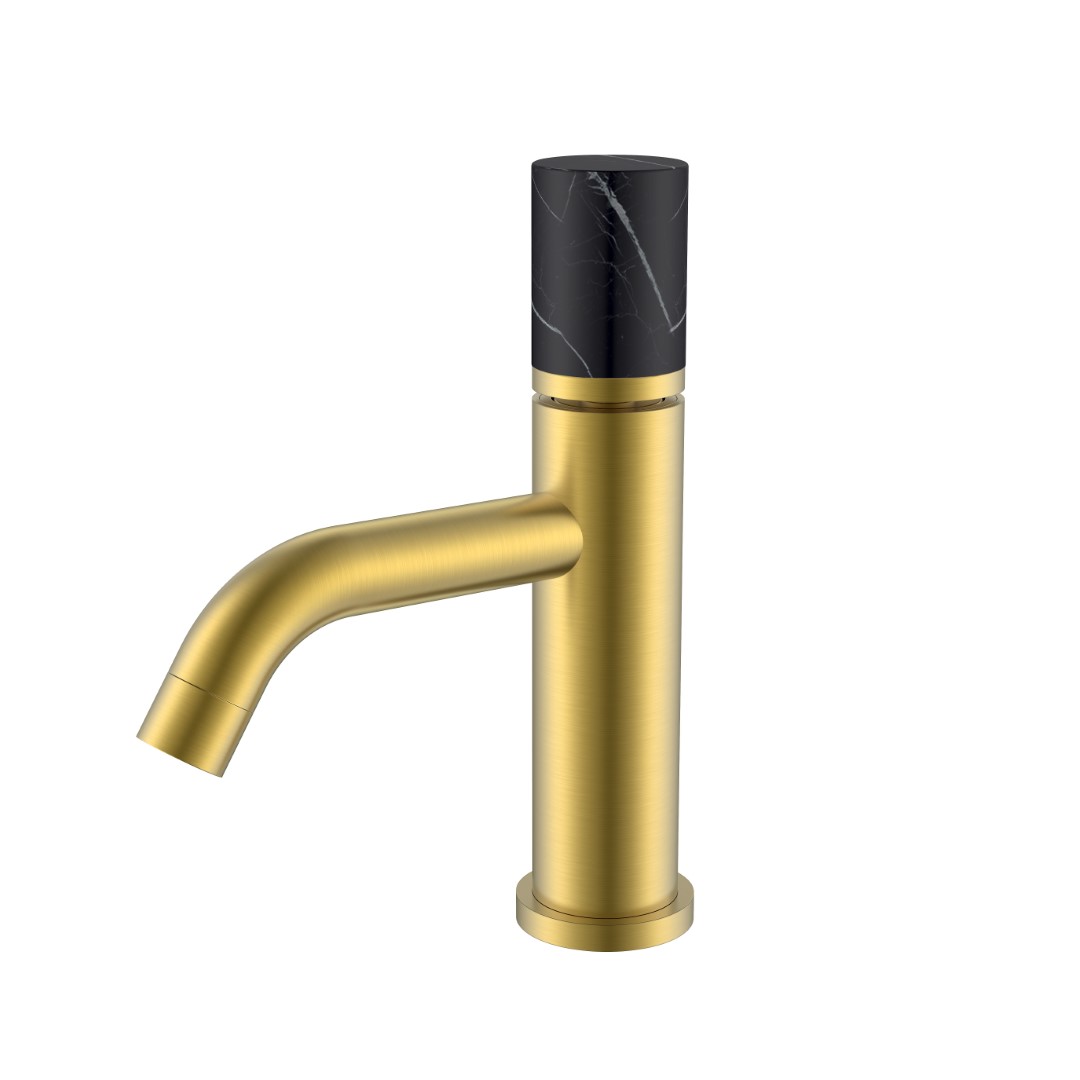Смеситель для раковины Boheme Stick 121-MG-MR-B 160×45×201 мм, цвет золото матовое — Основное изображение