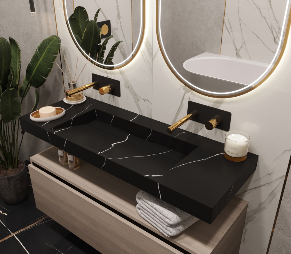 Раковина-моноблок Armadi Art Flat 859-120-NM 452×1210×80 мм — Основное изображение