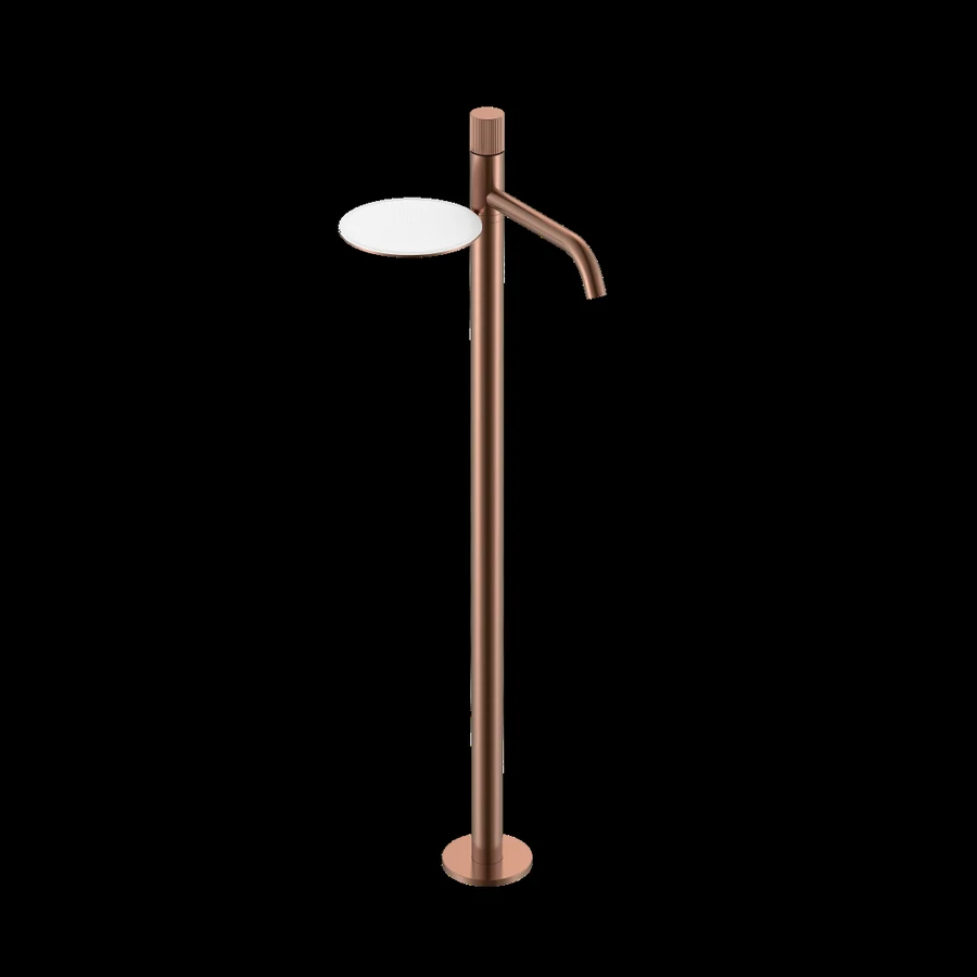Смеситель для напольной раковины Boheme Stick 120-CB.3 258×214×1154 мм, цвет медь брашированная