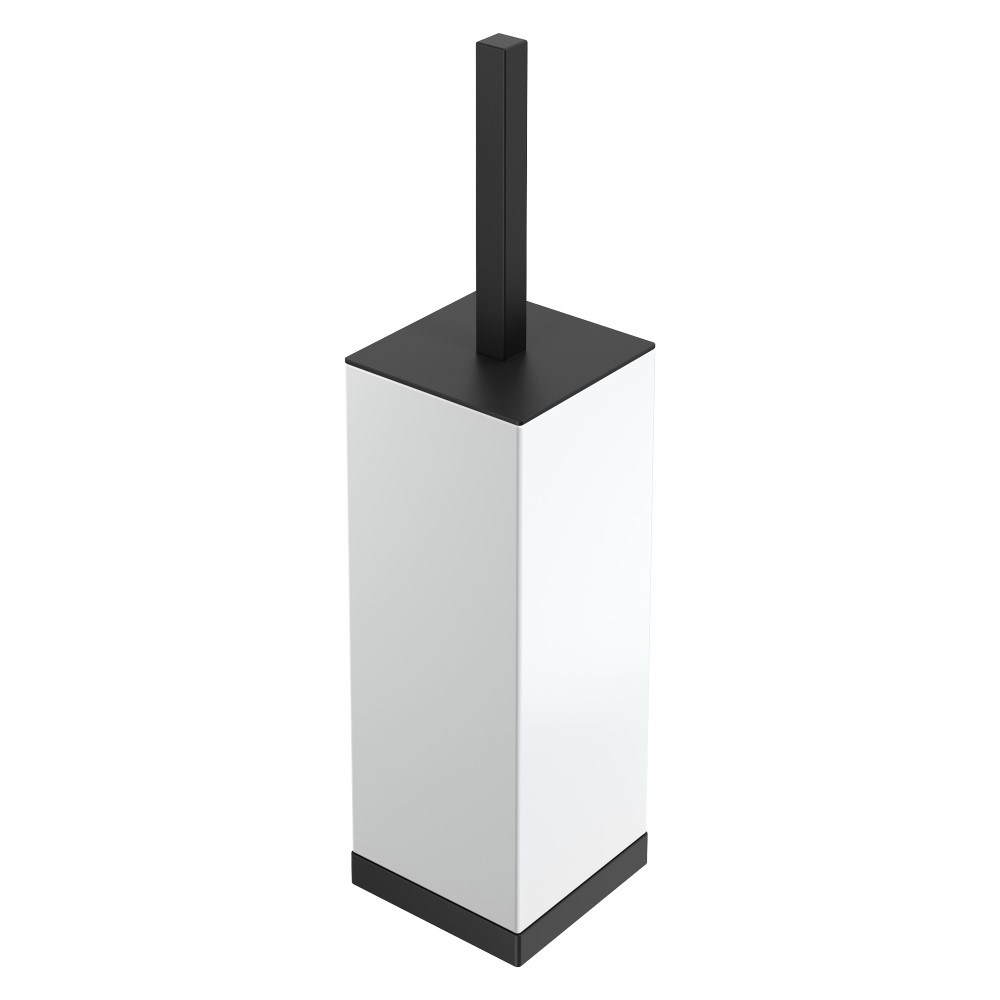 Ёршик для унитаза Boheme Qubic 10949-B 8×48×8 см, цвет черный матовый — Основное изображение
