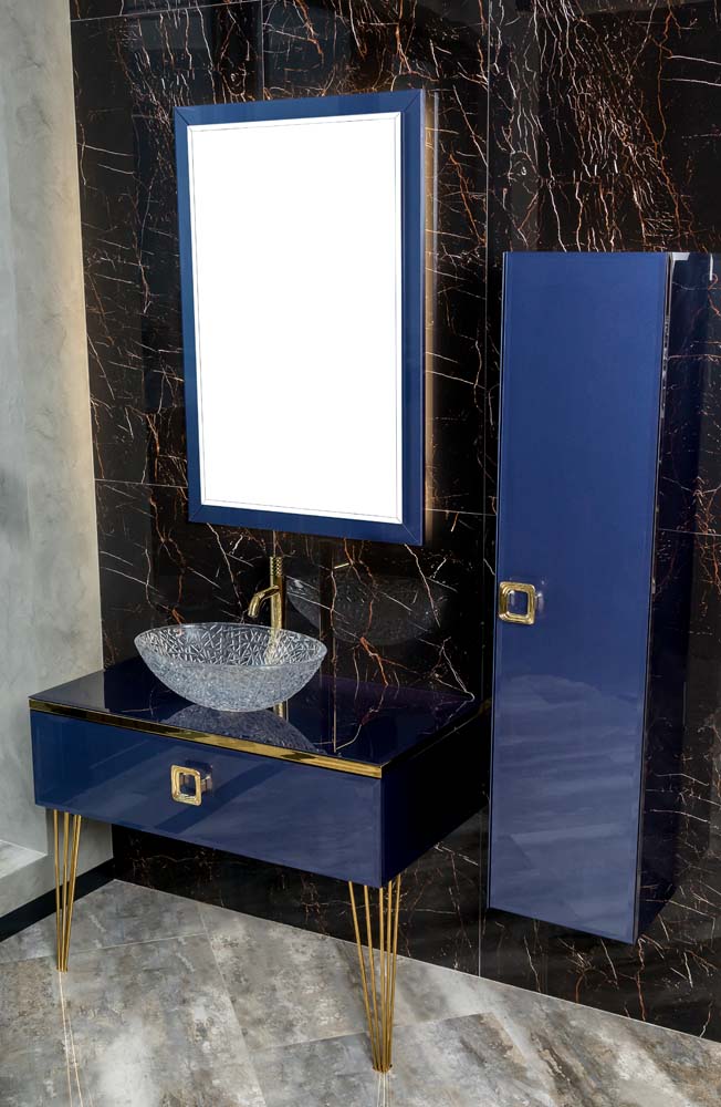 Столешница для ванной Armadi Art Lucido 853-080-BL 86×56×10 см — Основное изображение