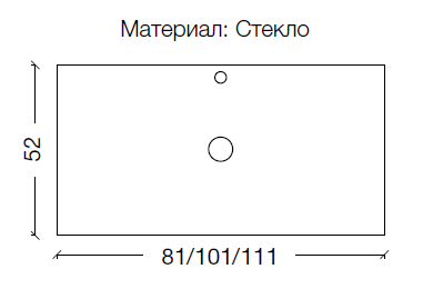 Столешница для ванной Armadi Art NeoArt 853-100-DB 1010×520×8 мм — Основное изображение