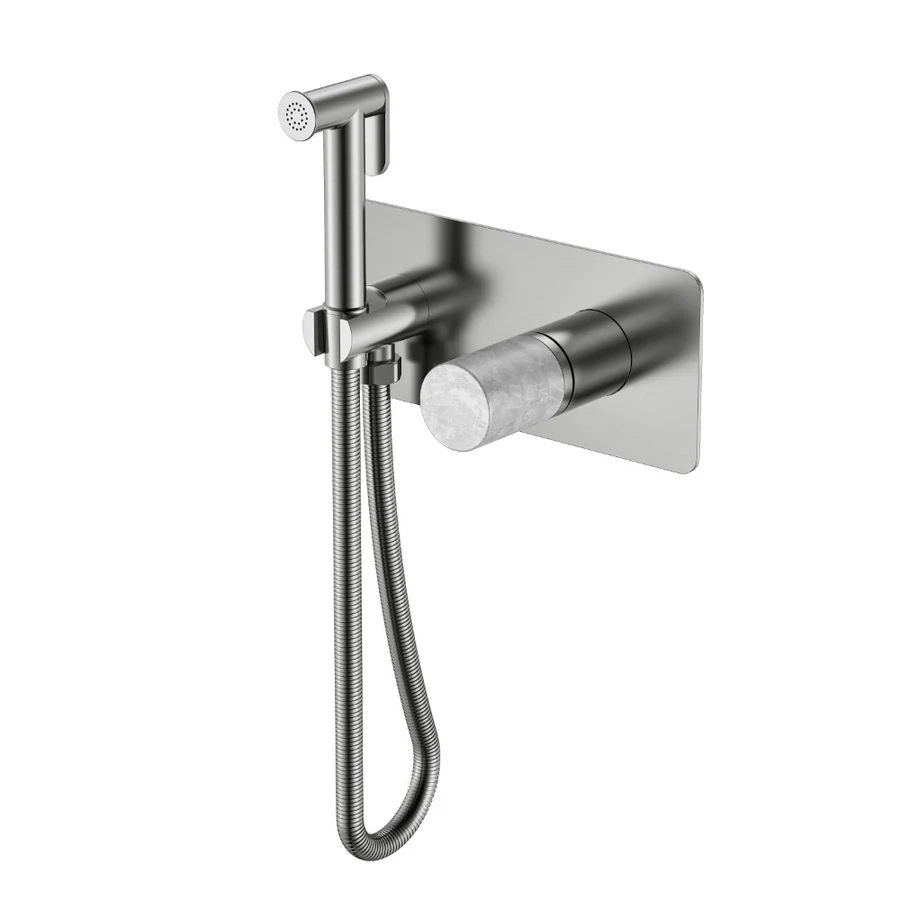 Гигиенический душ Boheme Stick 127-NB-MR-GR 203×230×100 мм, цвет никель