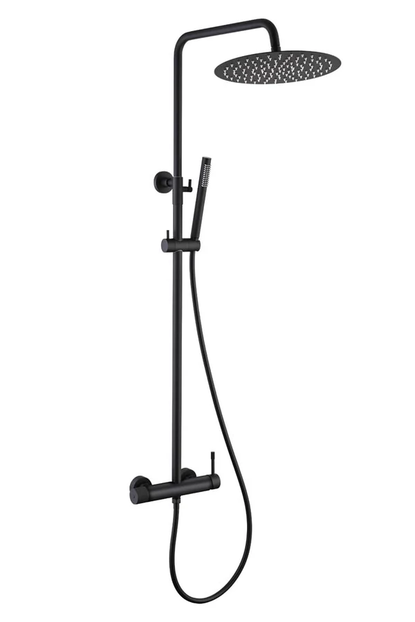 Душевая стойка Boheme Uno 468-2-B 560×266×1420 мм, цвет черный матовый