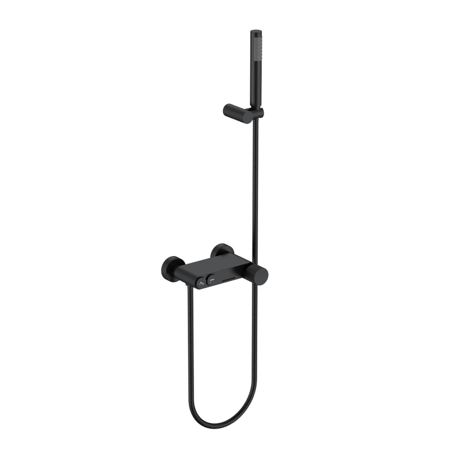 Смеситель для ванны Boheme Stick 123-BB.3 114×185×70 мм, цвет черный матовый