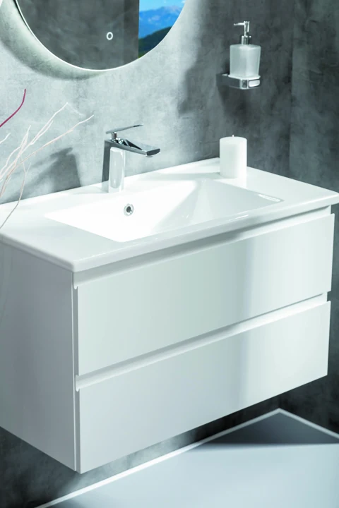 Тумба для ванной Armadi Art Capolda 849-085-W 820×450×480 мм, цвет белый матовый