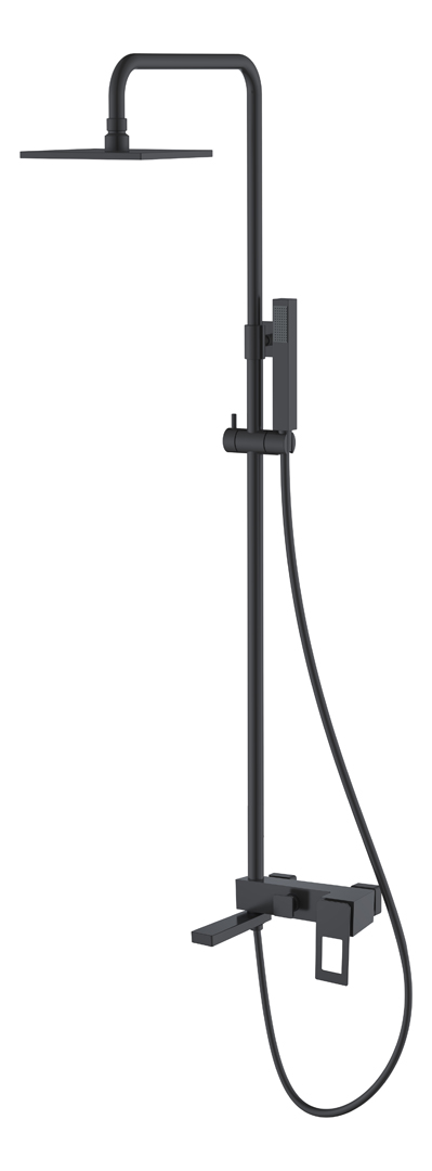 Душевая стойка Boheme Q 148-BB 172×225×920 мм, цвет черный матовый — Основное изображение