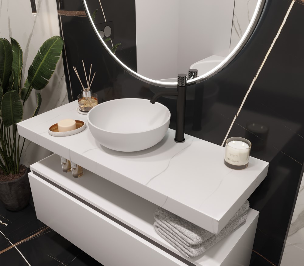 Столешница для ванной Armadi Art Flat 869-120-CLCT 121×46×7 см — Основное изображение