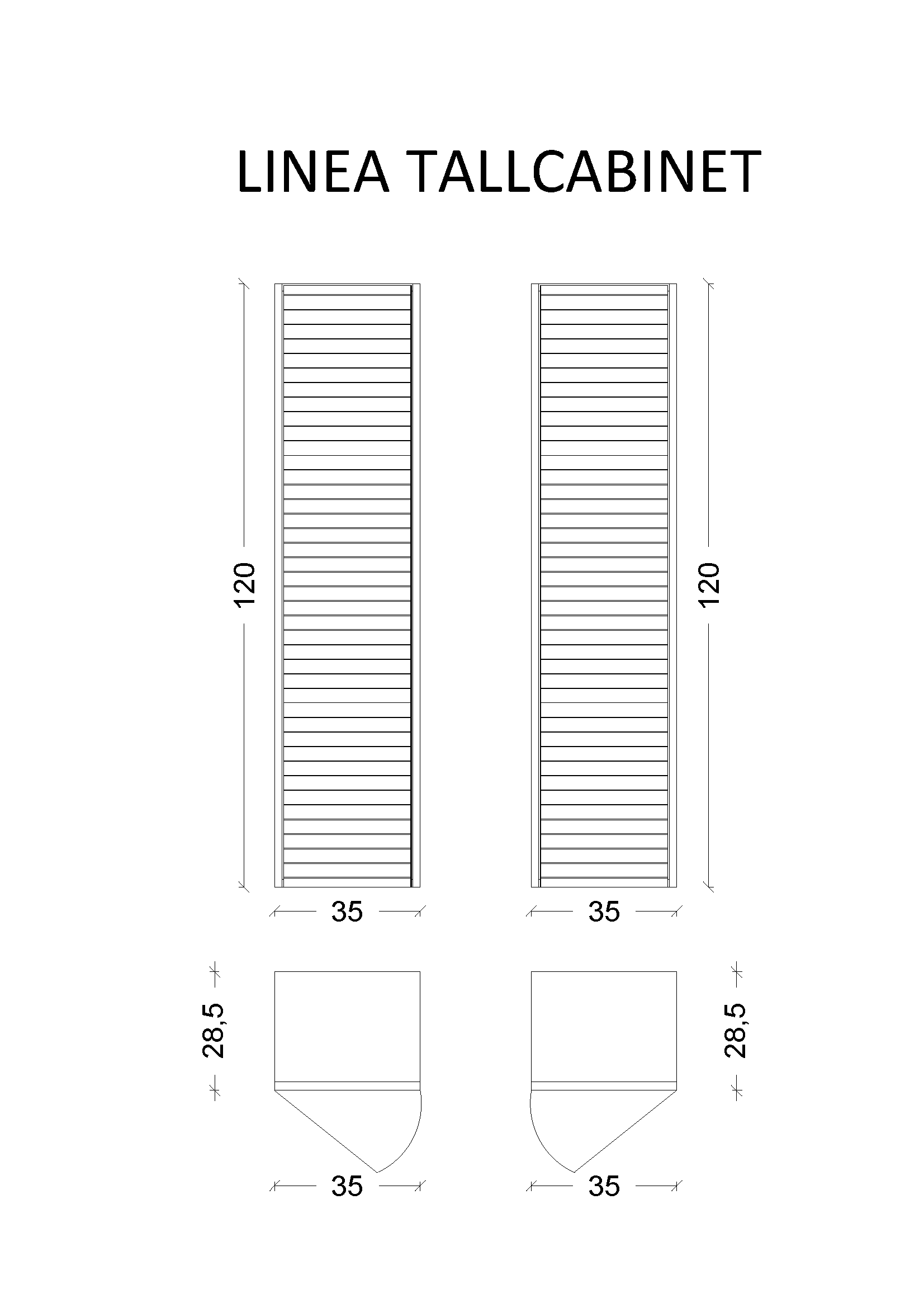 Пенал для ванной Armadi Art Vallessi Avantgarde 845-BCR 350×280×1200 мм, цвет черный матовый — Основное изображение