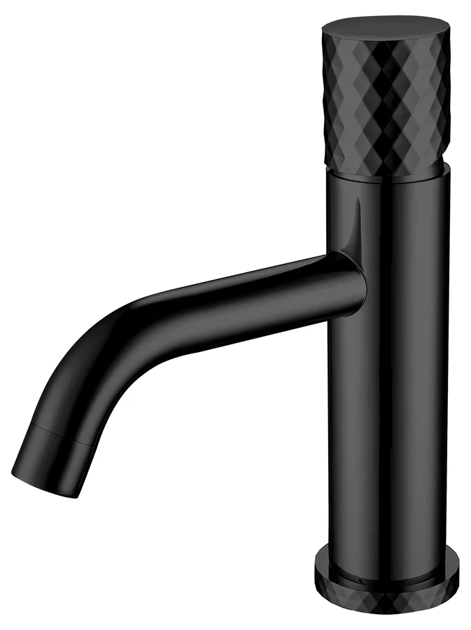 Смеситель для раковины Boheme Stick 121-BB 160×45×201 мм, цвет черный матовый
