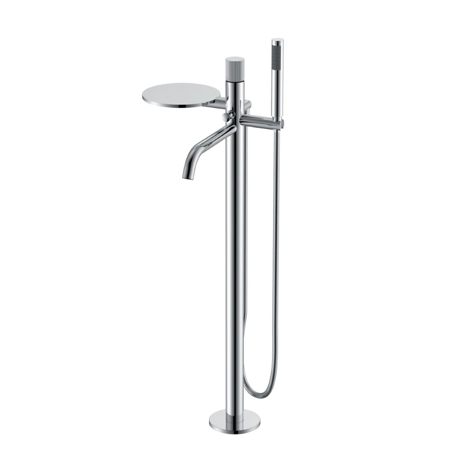 Смеситель для ванны напольный Boheme Stick 129-CRCR.3 330×320×986 мм, цвет хром