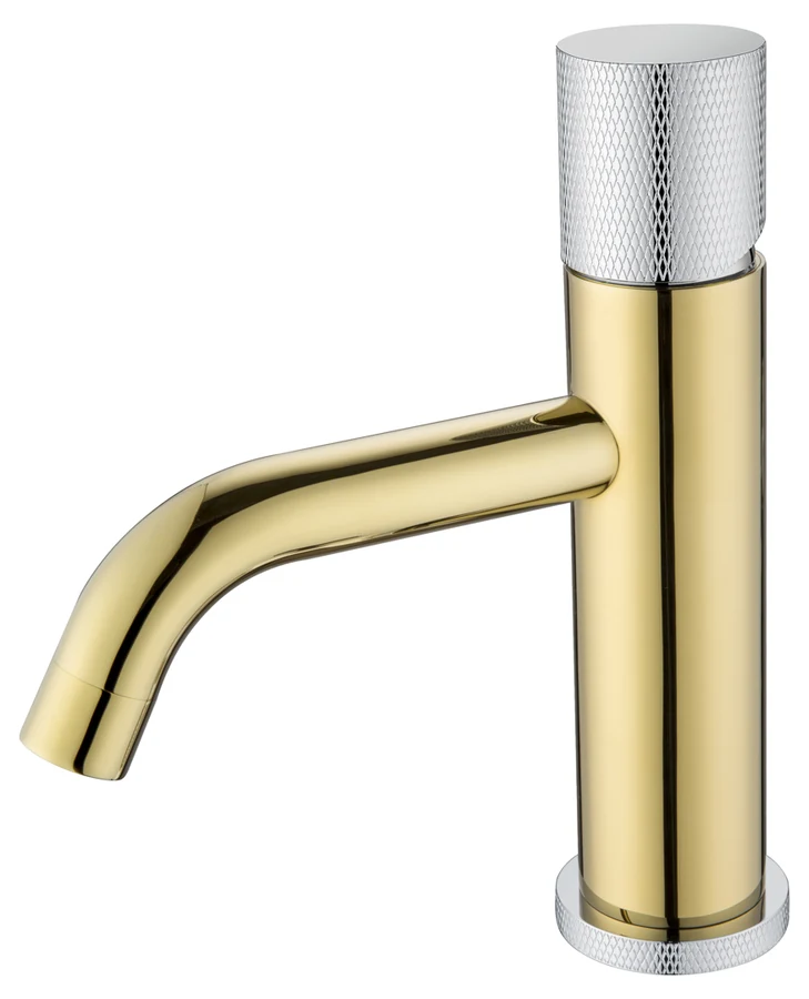 Смеситель для раковины Boheme Stick 121-GCR.2 160×45×201 мм, цвет золото
