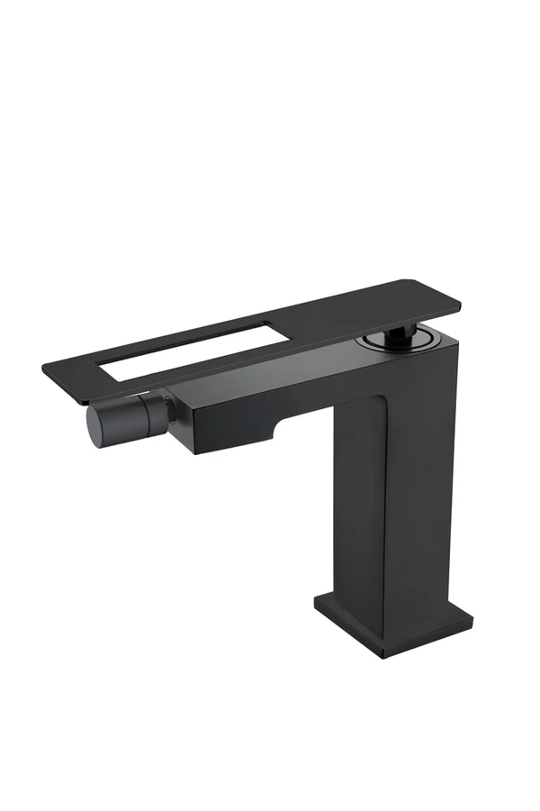 Смеситель для биде Boheme Q 146-BB 180×55×162 мм, цвет черный матовый