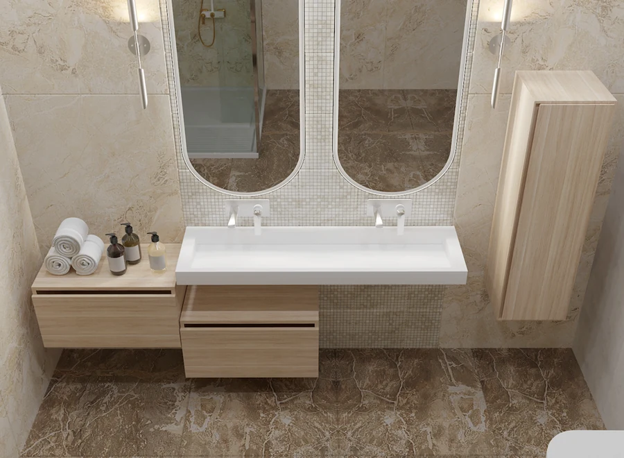 Тумба для ванной Armadi Art Flat 897-060-L 600×383×460 мм