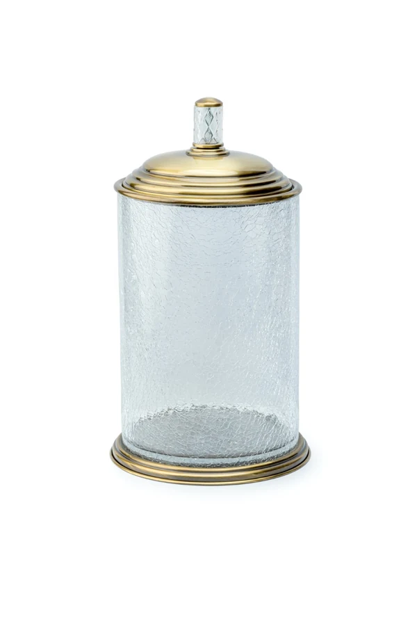 Мусорное ведро Boheme Murano Cristal 10914-CRST-BR 27×27×36 см, цвет бронза