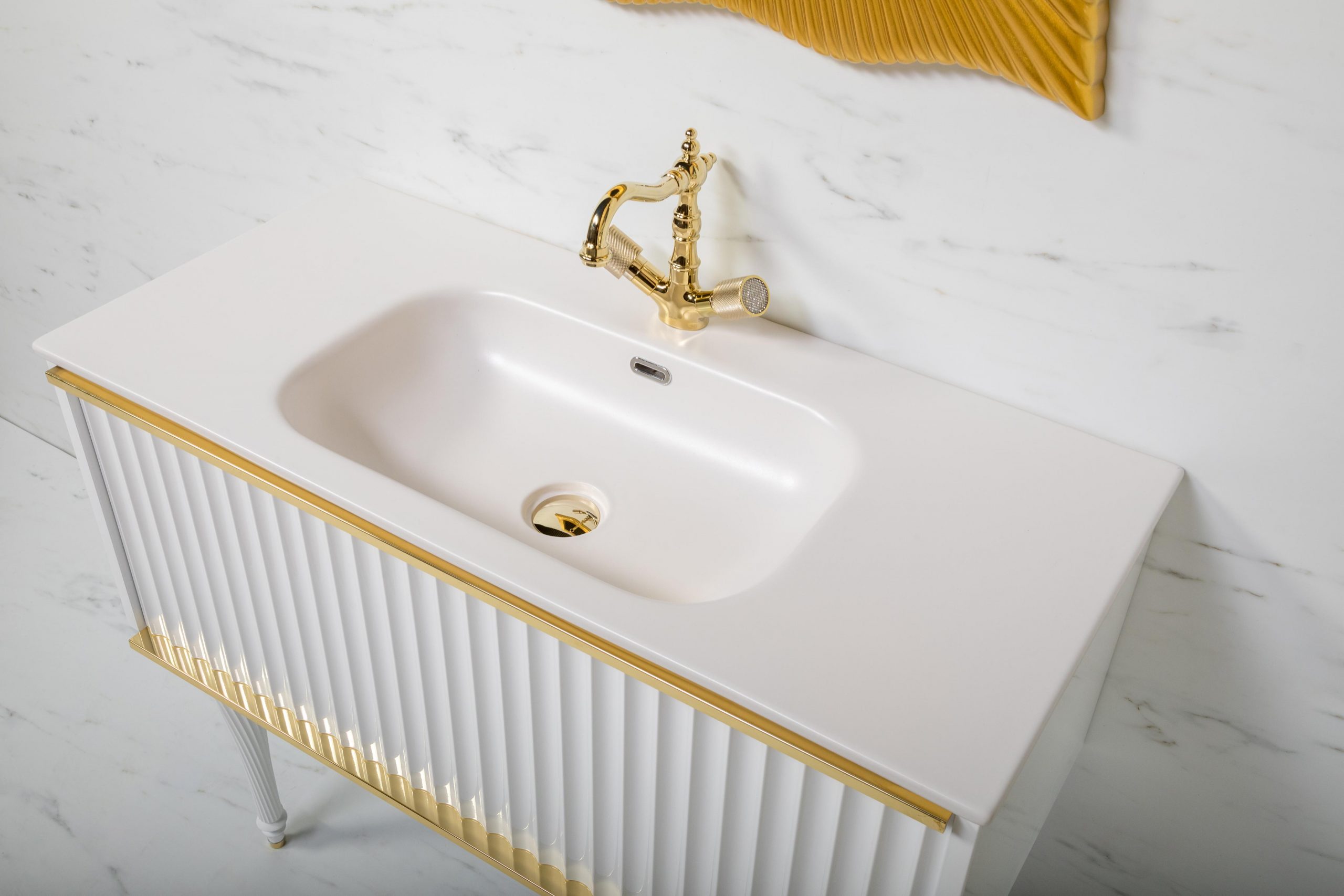 Тумба для ванной Armadi Art Vallessi Avantgarde 843-100-WG 100×46×38 см, цвет белый матовый — Основное изображение