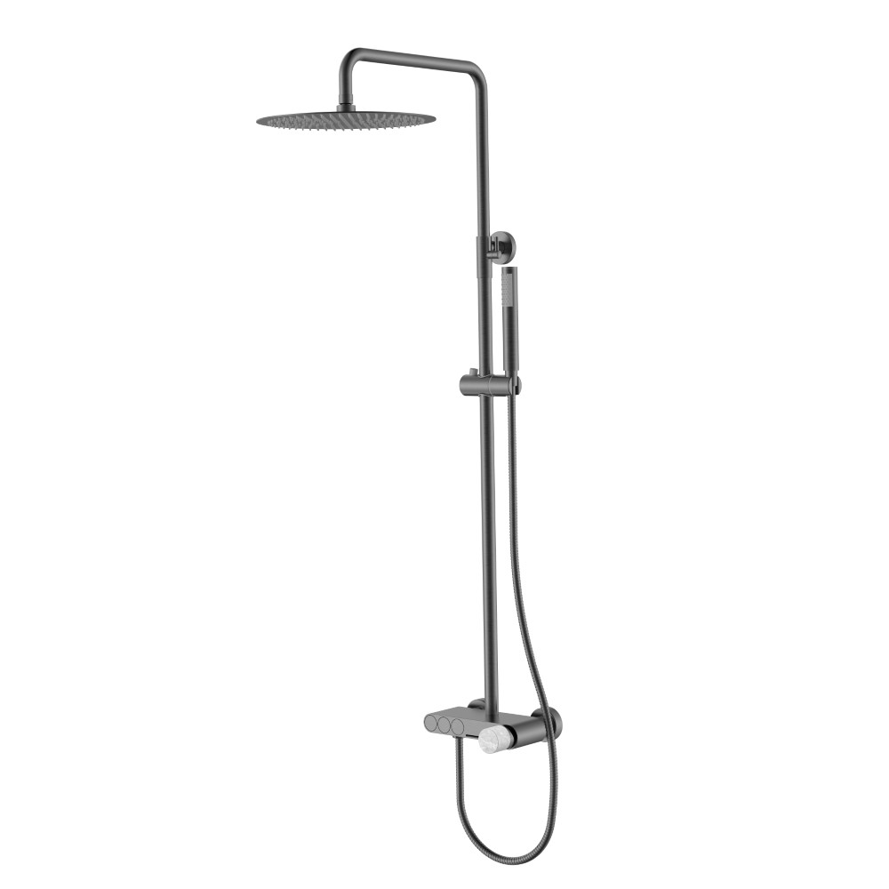 Душевая стойка Boheme Stick 128-GM-MR-GR 570×185×1090 мм, цвет графитовый — Основное изображение