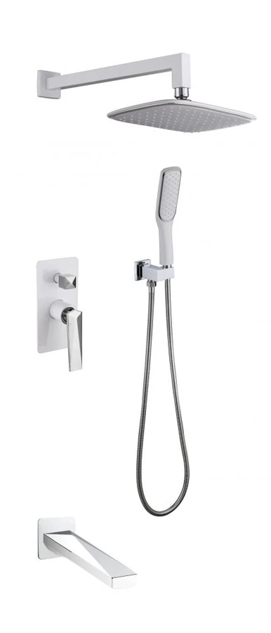 Душевая система встраиваемая Boheme Venturo 374-W-2 513×250×218 мм, цвет белый глянцевый