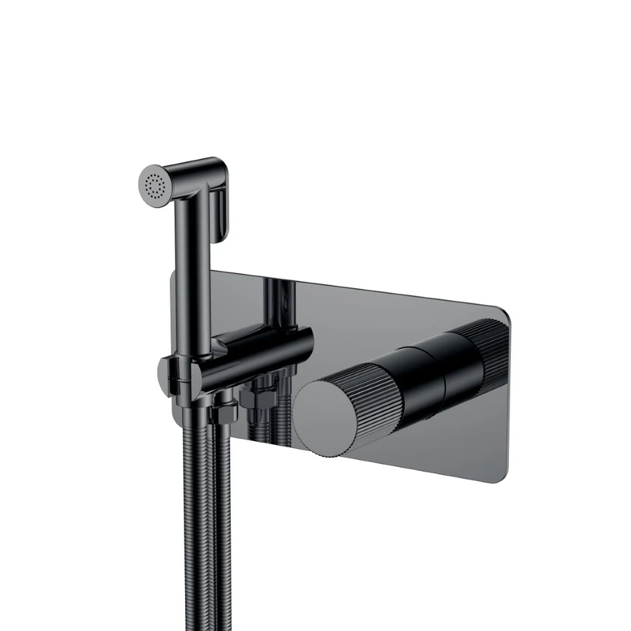 Гигиенический душ Boheme Stick 127-SGM.3 203×230×100 мм, цвет графитовый глянцевый