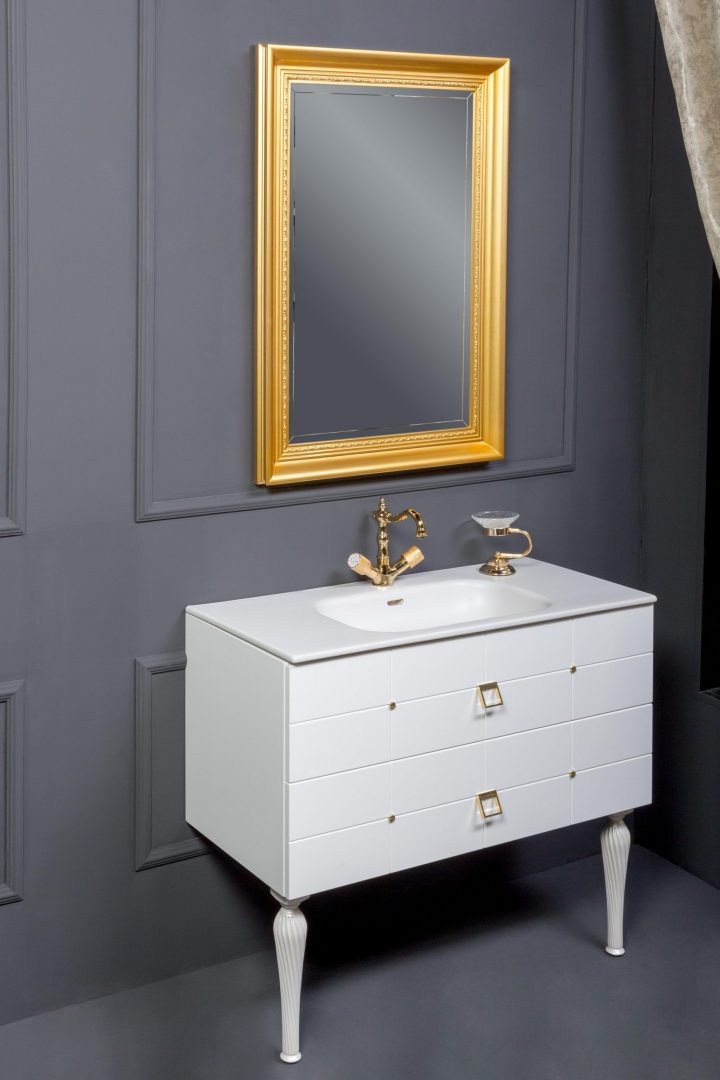 Тумба для ванной Armadi Art Vallessi Avantgarde 841-080-WG 80×46×48 см, цвет белый матовый — Основное изображение