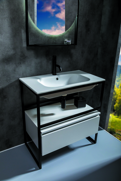 Тумба для ванной Armadi Art Loft 894-080-W 78×48×29 см, цвет белый матовый — Основное изображение