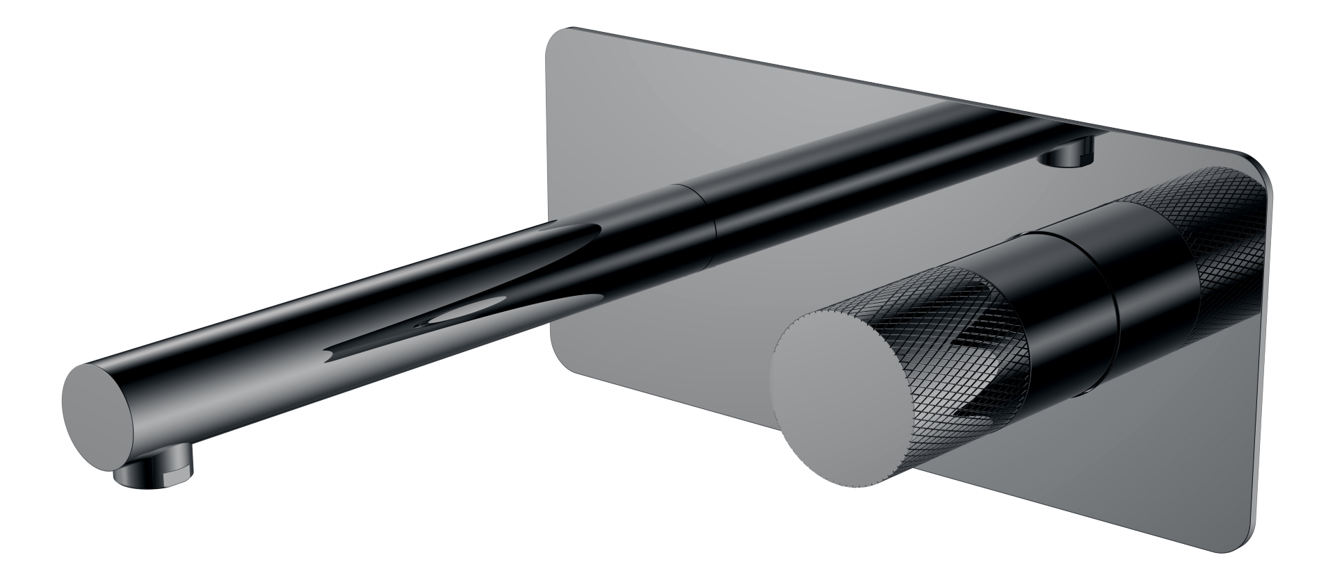 Смеситель встраиваемый Boheme Stick 125-SGM.2 202×230×100 мм, цвет графитовый глянцевый — Основное изображение
