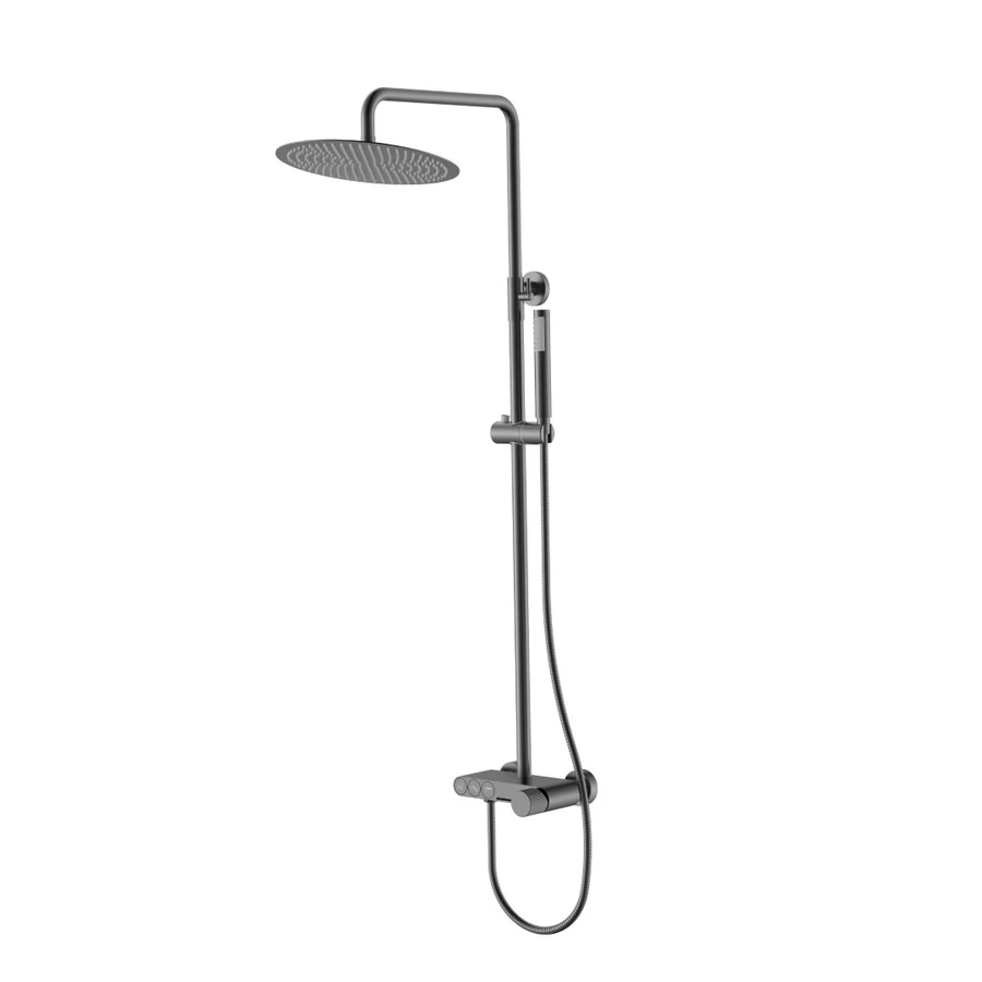Душевая стойка Boheme Stick 128-GM.3 570×185×1090 мм, цвет графитовый
