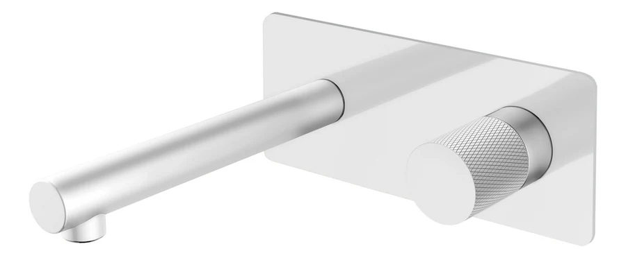 Смеситель встраиваемый Boheme Stick 125-WCR.2 202×230×100 мм, цвет белый глянцевый